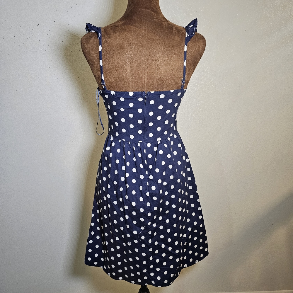 Say What? Navy Blue Polka Dot Sundress